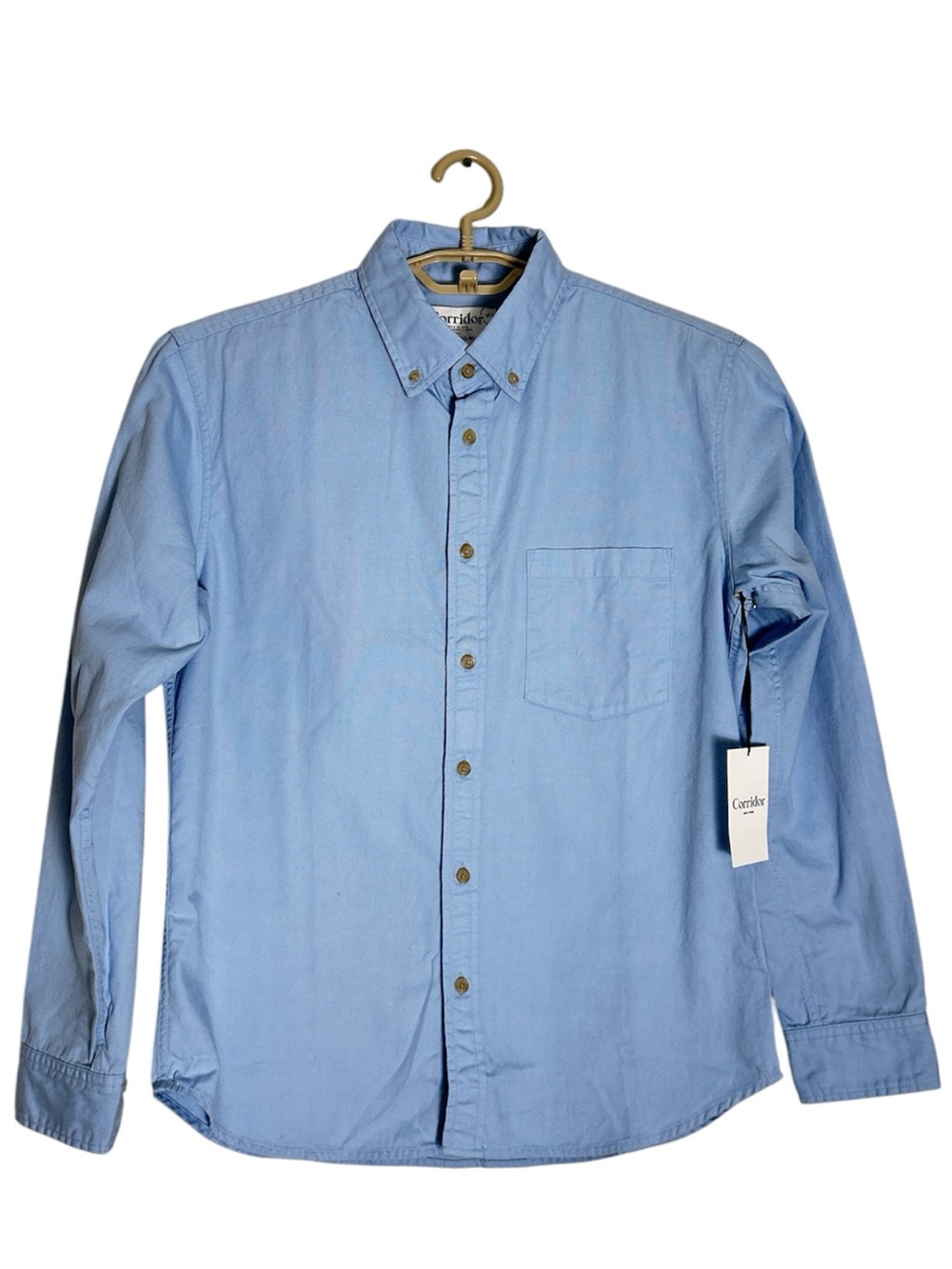 Corridor x Division Road Oxford Blue Button Down Shirt Size S - Picture 1 of 9